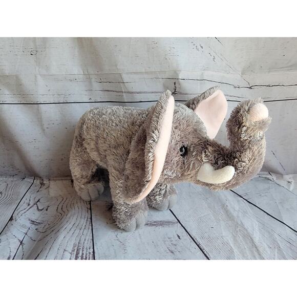 Gray Elephant Plush Aurora 10" Stuffed Animal Plush Realistic Toy - Picture 1 of 8